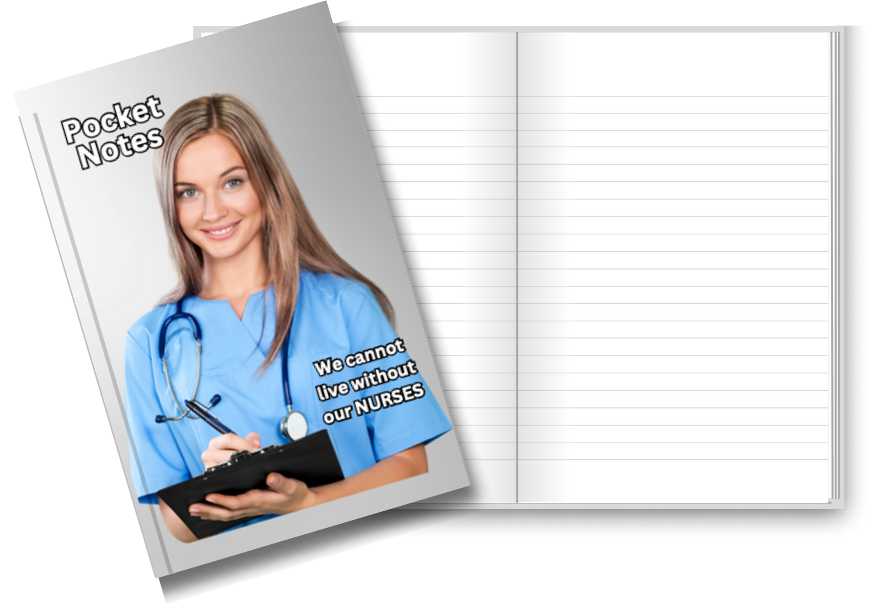 Pocket Notes Notebook-Pocket Journal - 4.25” x 6.875” - Nurse Cover - Lined Memo Notebook