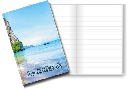 BIG Pocket Notes Notebook-Journal - 6 x 9 Inches - Beach Cover - Lined Memo Pages