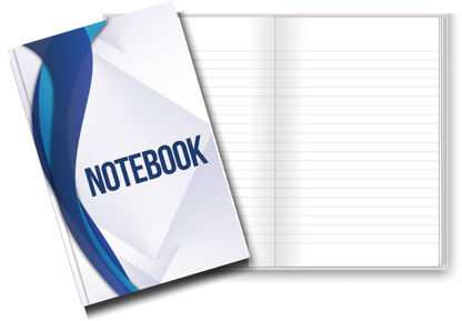 BIG Pocket Notes Notebook-Journal - 6 x 9 Inches - White and Blue Cover - Lined Memo Pages