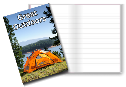 BIG Pocket Notes Notebook-Journal - 6 x 9 Inches - Great Outdoors Cover - Lined Memo Pages