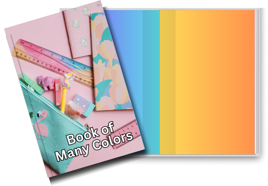 BIG Pocket Notes-Book of Many Colors - 6 x 9 Inches - Color Pages