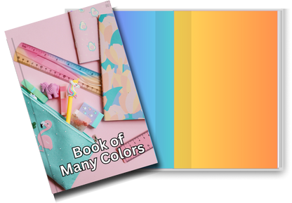 BIG Pocket Notes-Book of Many Colors - 6 x 9 Inches - Color Pages