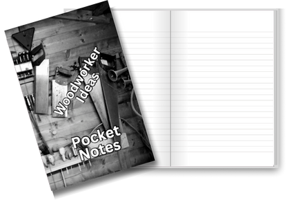 Pocket Notes Notebook-Pocket Journal - 4.25” x 6.875” - Woodworker Cover - Lined Memo Notebook