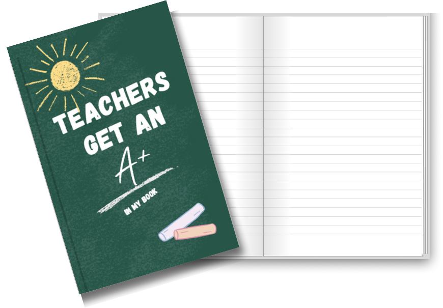 Pocket Notes Notebook-Pocket Journal - 4.25” x 6.875” - Teachers Cover - Lined Memo Notebook