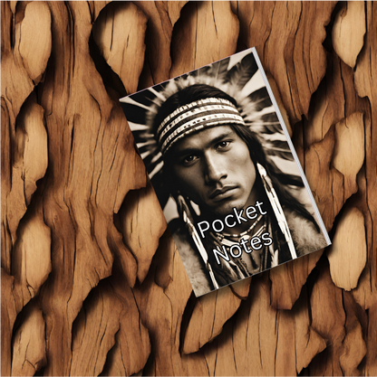 Pocket Notes Notebook/Pocket Journal - 4.25” x 6.875” - Indian Man-1 Cover - Lined Memo Book