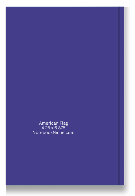 Pocket Notes Notebook-Pocket Journal - 4.25” x 6.875” - American Flag Cover - Lined Memo Notebook