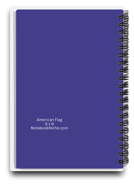 Big Pocket Notes Planner American Flag Weekly-White Interior at a Glance 6 x 9 Inches