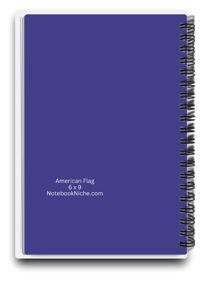 Big Pocket Notes Planner American Flag Weekly-White Interior at a Glance 6 x 9 Inches