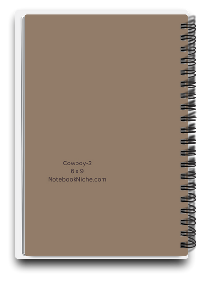 Big Pocket Notes Planner Cowboy-2 Weekly- White Interior 6 x 9 Inches