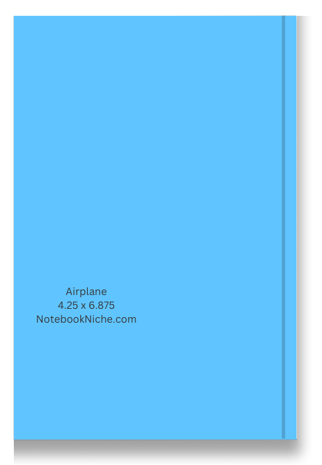 Pocket Notes Notebook-Pocket Journal - 4.25” x 6.875” - Airplane Cover - Lined Memo Notebook