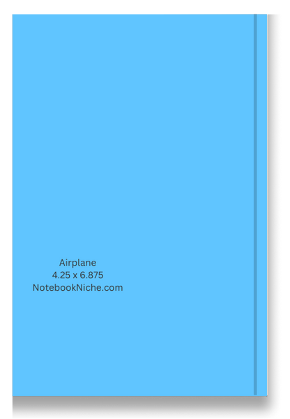 Pocket Notes Notebook-Pocket Journal - 4.25” x 6.875” - Airplane Cover - Lined Memo Notebook