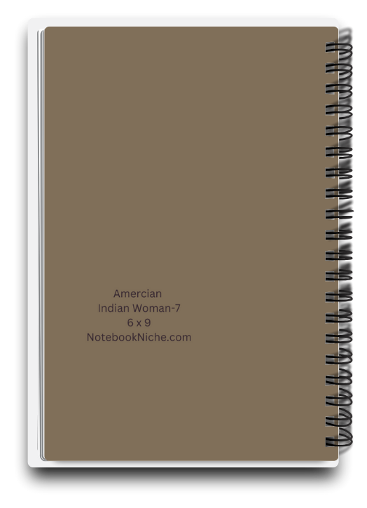 Big Pocket Notes Planner American Indian Woman-7 Weekly White 6 x 9 Inches