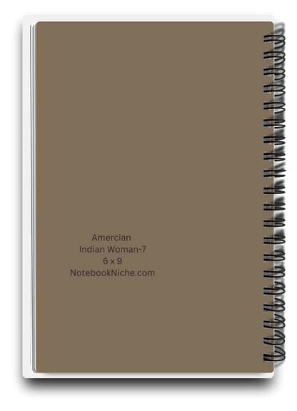 Big Pocket Notes Planner American Indian Woman-7 Weekly White 6 x 9 Inches