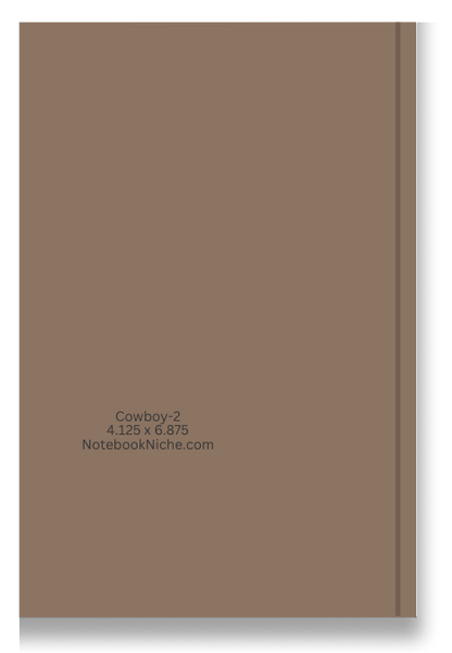 Pocket Notes Notebook-Pocket Journal - 4.25” x 6.875” - Cowboy-2 Cover - Lined Memo Notebook