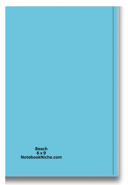 BIG Pocket Notes Notebook-Journal - 6 x 9 Inches - Beach Cover - Lined Memo Pages