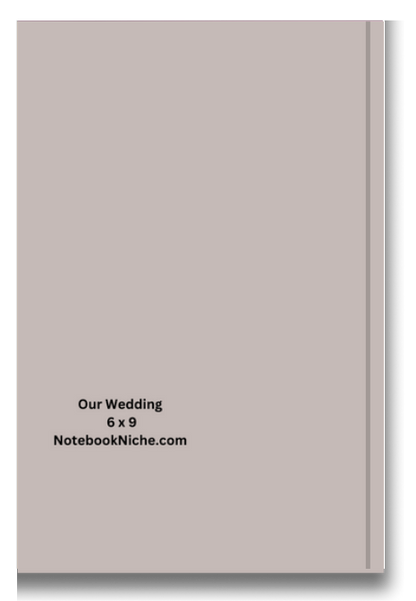 BIG Pocket Notes Notebook-Pocket Journal - 6 x 9 Inches - Our Wedding Cover - Lined Memo Notebook