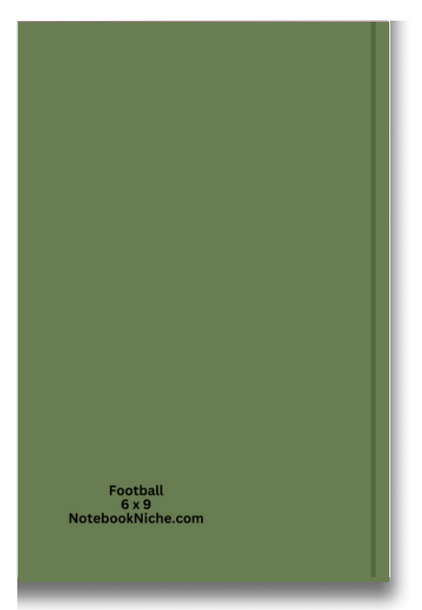 BIG Pocket Notes Notebook-Journal - 6 x 9 Inches - Football Cover - Lined Memo Pages