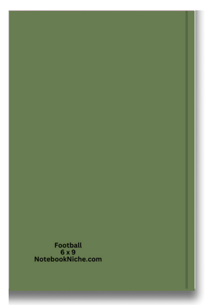 BIG Pocket Notes Notebook-Journal - 6 x 9 Inches - Football Cover - Lined Memo Pages