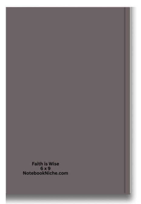 BIG Pocket Notes Notebook-Journal - 6 x 9 Inches - Faith is Wise Cover - Lined Memo Pages