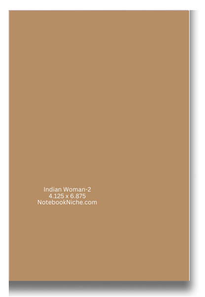 Pocket Notes Notebook/Pocket Journal - 4.25” x 6.875” - Indian Woman-2 Cover - Lined Memo Book