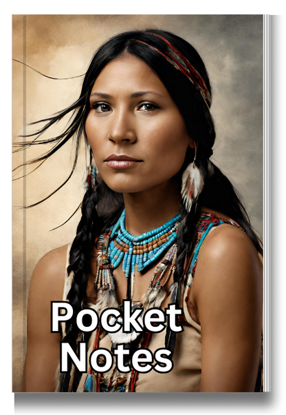 Pocket Notes Notebook/Pocket Journal - 4.25” x 6.875” - Indian Woman-2 Cover - Lined Memo Book