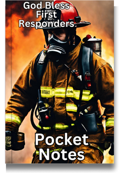 Pocket Notes Notebook-Pocket Journal - 4.25” x 6.875” - Fireman Cover - Lined Memo Notebook