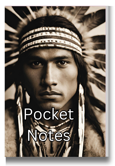 Pocket Notes Notebook/Pocket Journal - 4.25” x 6.875” - Indian Man-1 Cover - Lined Memo Book