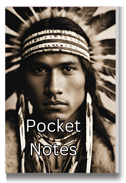 Pocket Notes Notebook/Pocket Journal - 4.25” x 6.875” - Indian Man-1 Cover - Lined Memo Book