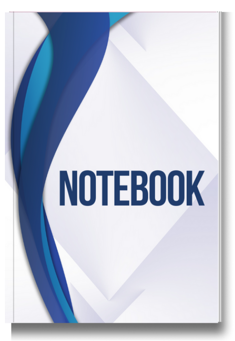 BIG Pocket Notes Notebook-Journal - 6 x 9 Inches - White and Blue Cover - Lined Memo Pages