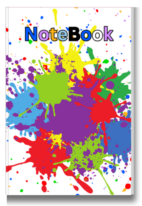 BIG Pocket Notes Notebook-Journal - 6 x 9 Inches - Paint Splatter Cover - Lined Memo Pages