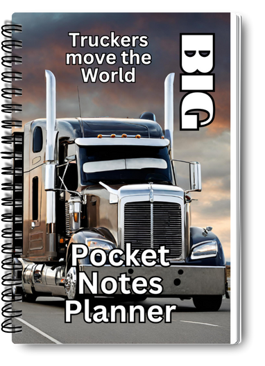 Big Pocket Notes Planner Trucker Week at a Glance 6 x 9 Inches