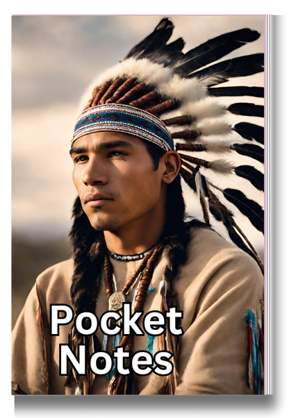 Pocket Notes Notebook/Pocket Journal - 4.25” x 6.875” - Indian Man-2 Cover - Lined Memo Book