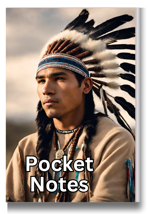 Pocket Notes Notebook/Pocket Journal - 4.25” x 6.875” - Indian Man-2 Cover - Lined Memo Book