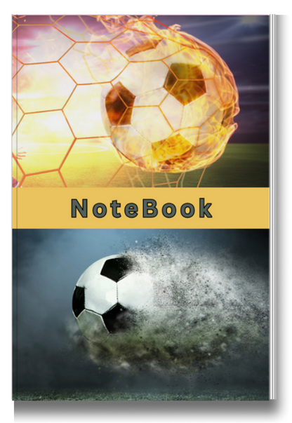 BIG Pocket Notes Notebook-Journal - 6 x 9 Inches - Soccer Cover - Lined Memo Pages