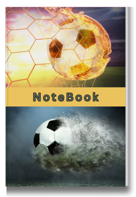 BIG Pocket Notes Notebook-Journal - 6 x 9 Inches - Soccer Cover - Lined Memo Pages