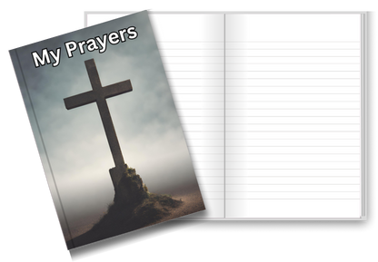 BIG Pocket Notes Notebook-Pocket Journal - 6 x 9 Inches - My Prayers Cover - Lined Memo Notebook