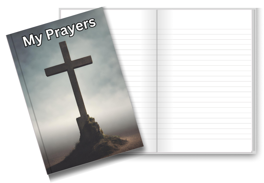 Pocket Notes Notebook-Pocket Journal - 4.25” x 6.875” - My Prayers Cover - Lined Memo Notebook