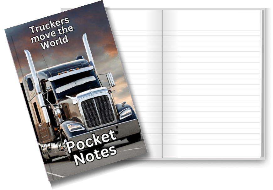 Pocket Notes Notebook-Pocket Journal - 4.25” x 6.875” - Trucker Cover - Lined Memo Notebook