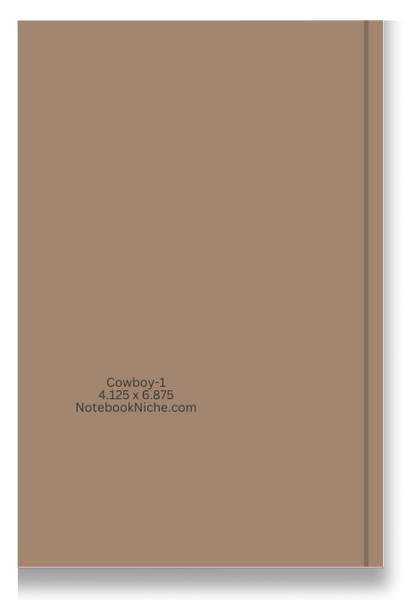 Pocket Notes Notebook-Pocket Journal - 4.25” x 6.875” - Cowboy-1 Cover - Lined Memo Notebook