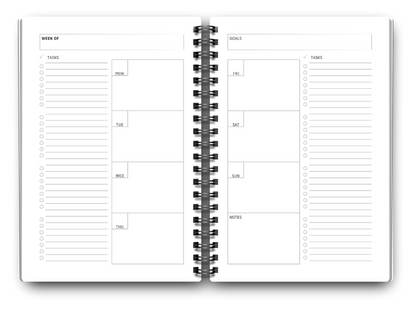 Big Pocket Notes Planner Cowboy-2 Weekly- White Interior 6 x 9 Inches