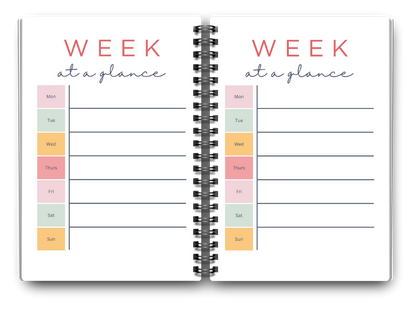 Big Pocket Notes Planner Trucker Week at a Glance 6 x 9 Inches