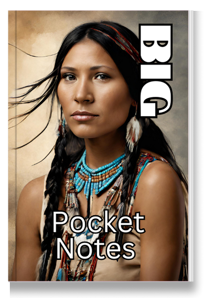 BIG Pocket Notes Notebook-Pocket Journal - 6 x 9 Inches - Indian Woman-2 Cover - Lined Memo Notebook