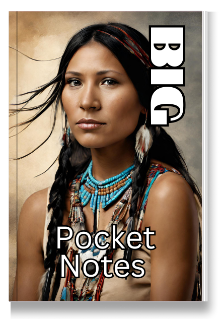 BIG Pocket Notes Notebook-Pocket Journal - 6 x 9 Inches - Indian Woman-2 Cover - Lined Memo Notebook